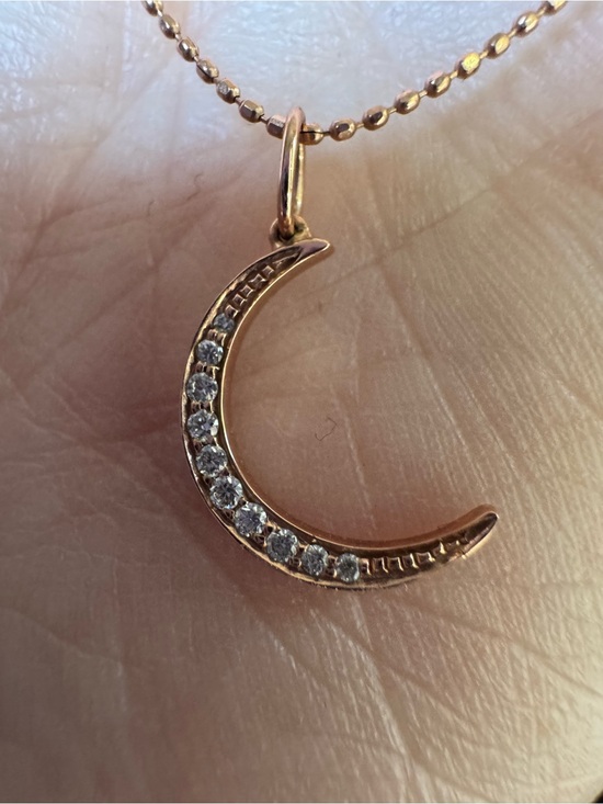 Sydney Evan Jewelry - Sydney Evan 14k Rose Gold Crescent Moon Necklace